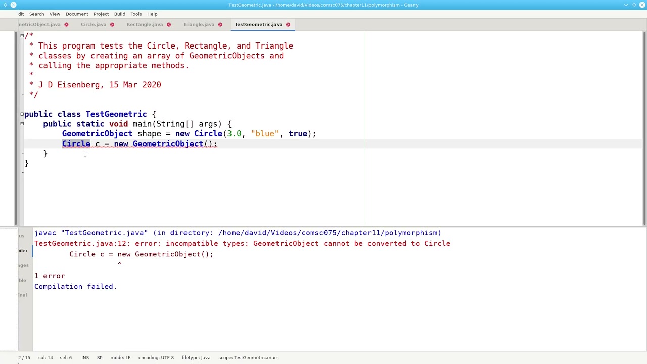 Chapter 14: Polymorphism (Part 1)