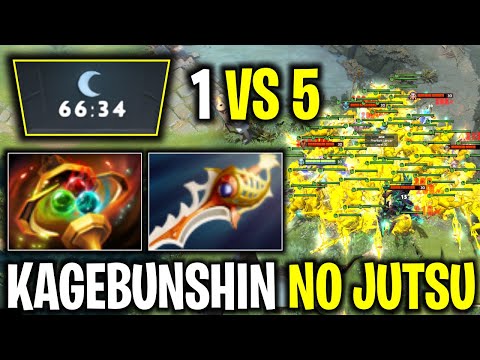 KAGEBUNSHIN NO JUTSU INSANE PHANTOM LANCER 1 VS 5 WITH APEX + RAPIER | DOTA 2