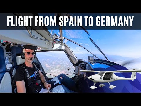 Flight from Spain to Germany in a Pipistrel Virus