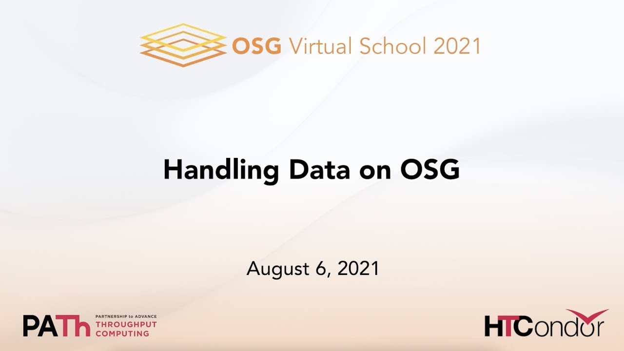 Handling Data on OSG