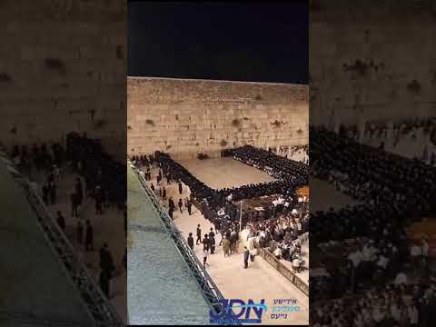 Ani Mamin with Viznitz Rebbe R Mendel at the Kosel -  Cheshvan 5784