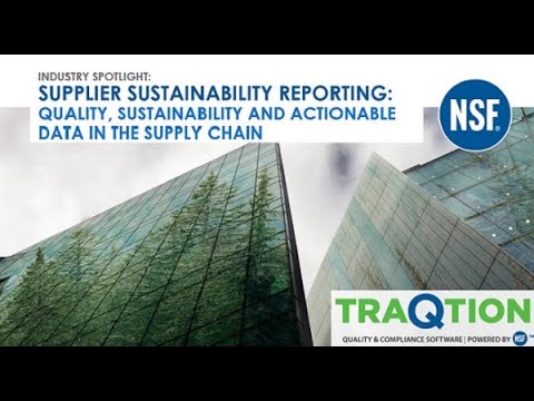 Webinar - Sustainability Reporting: Quality, Sustainability and Actionable Data in the Supply Chain