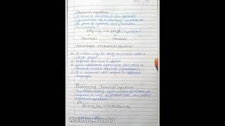 Chemical Reactions And Equations | Handwritten Notes Free Pdf 👇 | Class 10 | Harshita_Pandey | Ch-1