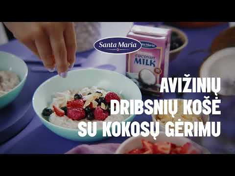 Avižinių dribsnių košė su kokosų gėrimu