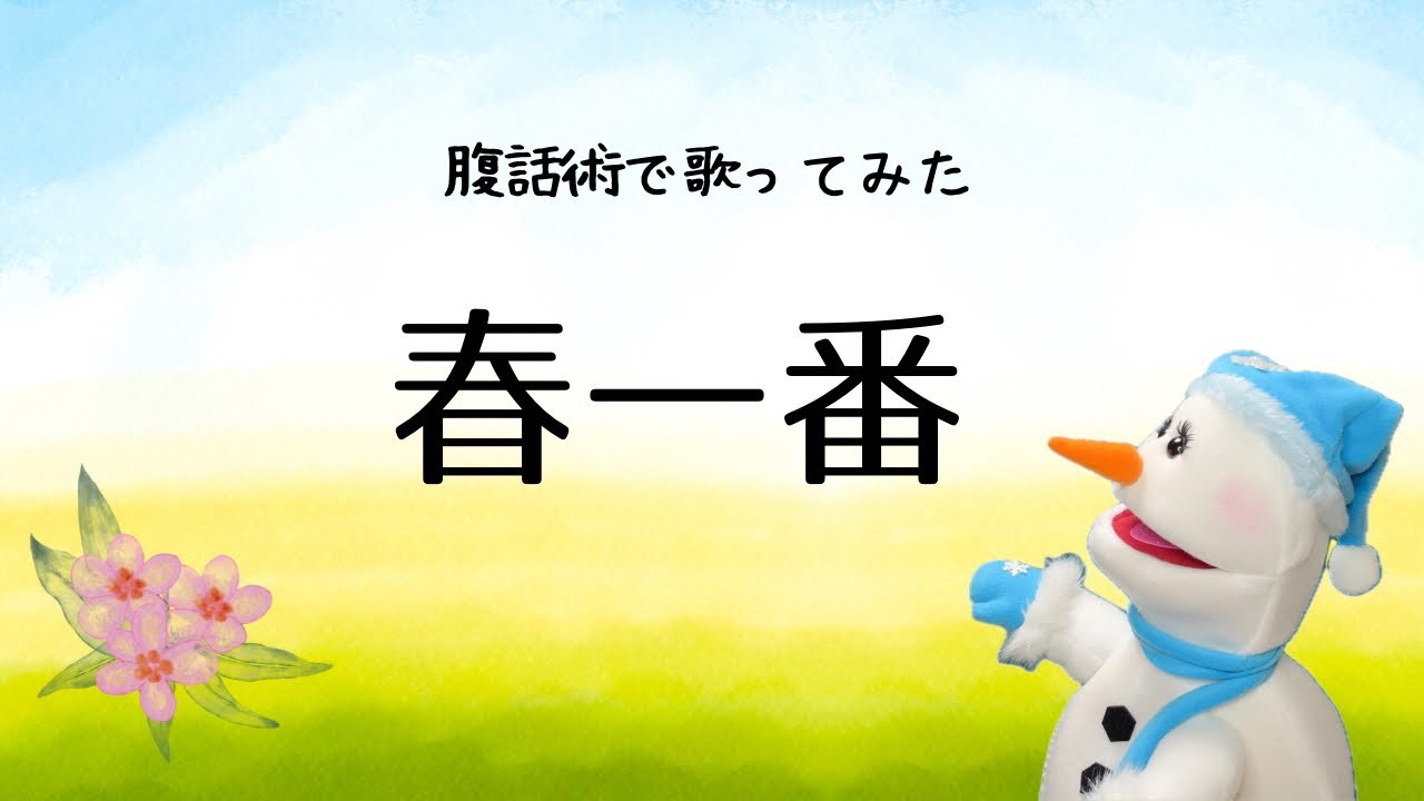 【腹話術で歌ってみた】春一番/キャンディーズ　cover byゆき子