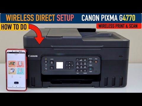 Canon Pixma G4770 Printer Wireless Direct Setup, Connect To Android Phone, Wireless Print & Scan !!