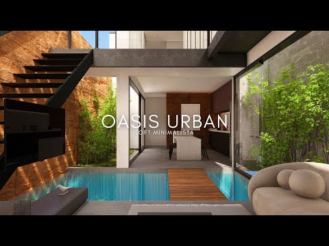 LOFT DE 6X16 METROS COM PISCINA INTERNA E 3 QUARTOS - OASIS URBAN