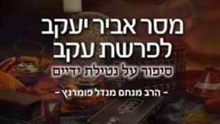 הרב מנחם מנדל פומרנץ | מסר אביר יעקב - פרשת עקב תשפ"א • סיפור על נטילת ידיים •