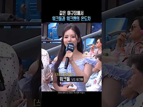 같은 야구장에서 워크돌과 워크맨의 온도차