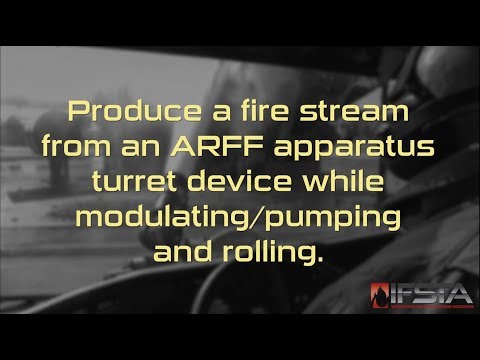 Aircraft Rescue Fire Fighting - Produce a Fire Stream from a Turret While Pumping and Rolling