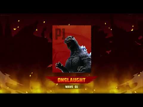Gigabash Onslaught mode as Godzilla