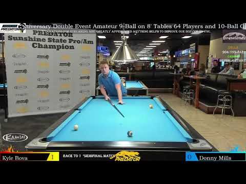 Kyle Bova vs Donny Mills | 2021 Brewlands Billiards Tampa, FL Open 10-Ball Event Match 14