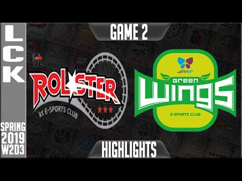 KT vs JAG Highlights Game 2 | LCK Spring 2019 Week 2 Day 3 | KT Rolster vs Jin air Greenwings G2