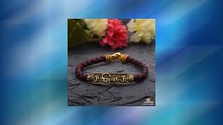 ✔ Rakhi - Shiv Best Quality Elegant Design Gold Plated Bracelet for Men - Style B204 ✔