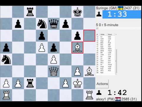 Blitzgame #166: FM alexy1 vs GM Syringe - Live Commentary