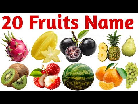 Learn 20 Fruits Names For Kids | Fun Educational Video with Colorful Pictures & Pronunciation