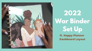 War Binder 2022 Set Up || ft. Happy Planner || Dashboard Layout