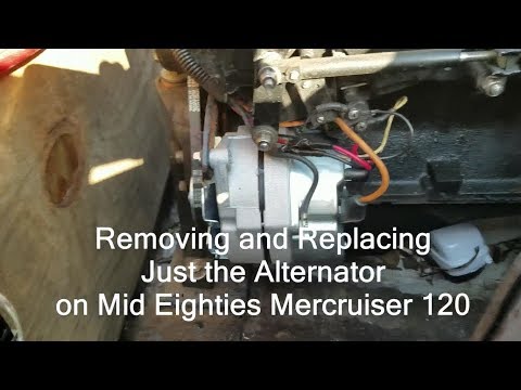 How to Replace Mercruiser 120 Alternator Removal Inboard Boat Motor