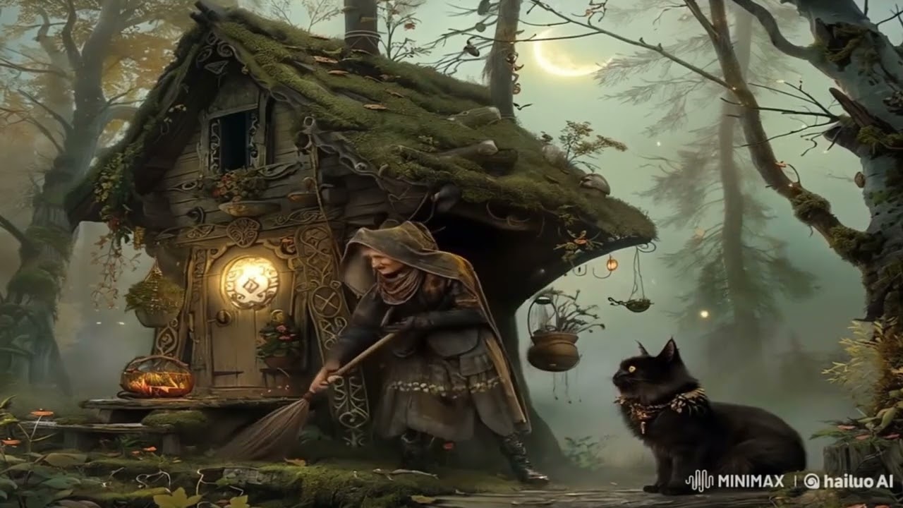 One Hour Ambience Music: Magical Night in Baba Yaga's Forest