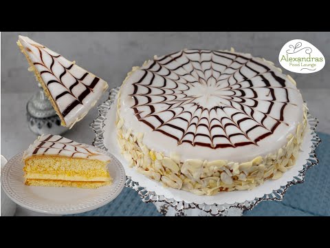 Marzipantorte mit Marzipanbuttercreme und Orangencreme #buttercreme#marzipantorte