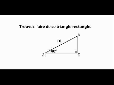comment trouver l'aire d'un triangle rectangle