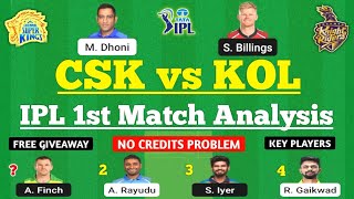 CSK vs KKR Dream11 Team | CSK vs KOL Dream11 Prediction | IPL 2022 Match | CSK vs KKR Dream11 Today