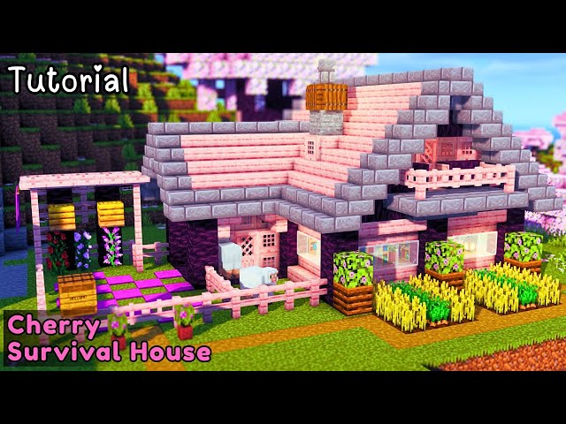 Beekeeper's Survival House, Cherry Wood +Guide 🌸[7] Minecraft Map