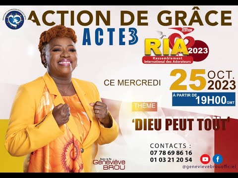 GENEVIEVE BROU  - ACTION DE GRACE DU RIA 2023 MERCREDI 25-10-2023