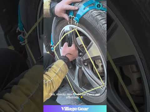 These Snow Tire Chains are a Winter LIFESAVER! 🚙💨 Easy On, Easy Grip! #winterhacks #car #snow