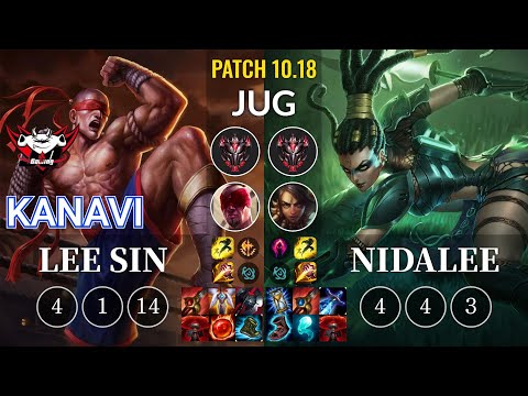 JDG Kanavi Lee Sin vs Nidalee Jungle - KR Patch 10.18