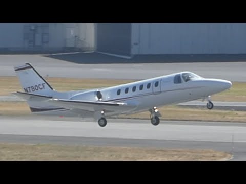 Cessna 550 Citation II [N780CF] Takeoff from PDX