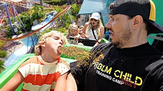 He PUKED all over EVERYONE on the RIDE! *Kicked Out*