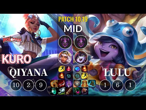 KT Kuro Qiyana vs Lulu Mid - KR Patch 10.19