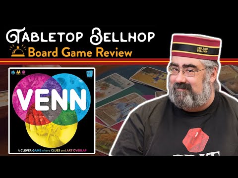 Review of Venn from The Op, a competitive or co-op party game using Venn diagrams & wonky art cards