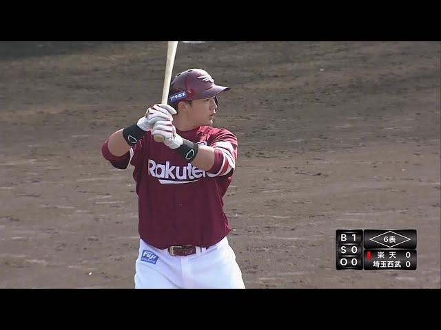 【ファーム】イーグルスドラフト3位ルーキー・前田銀治が公式戦初ヒット!! 2022年3月25日  埼玉西武ライオンズ 対 東北楽天ゴールデンイーグルス