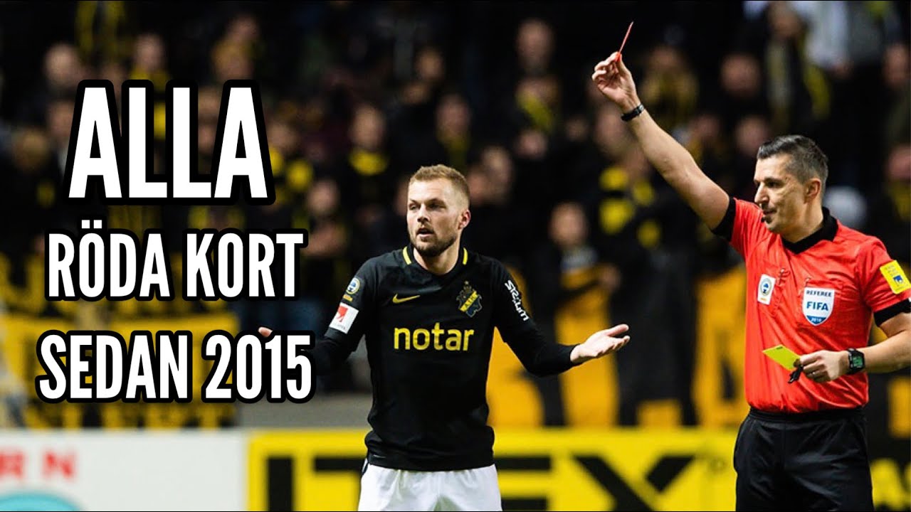 AIK - ALLA Röda Kort Sedan 2015