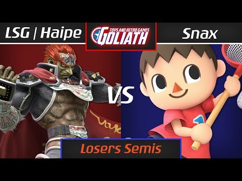 LSG | Haipe (Ganondorf / Greninja / Ridley) vs Snax (Villager / Inkling) - Losers Semis - Goliath 24