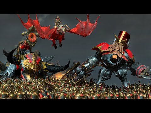 CHAOS DWARFS Vs LIZARDMEN - Warhammer Battle