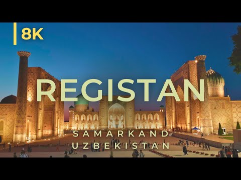 Pôr do sol no Registan 8K | Samarcanda, Uzbequistão