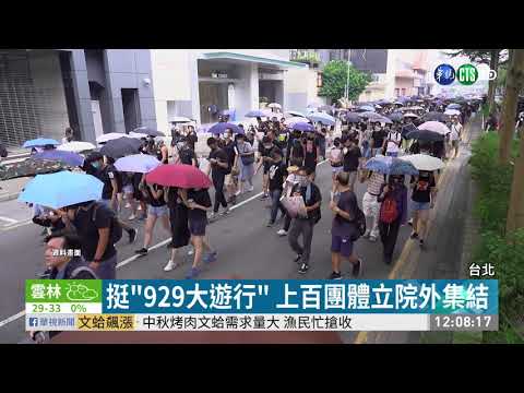 "929大遊行"撐香港 上百團體響應