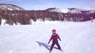 preview picture of video 'AJ Booth Four Year old Skiing Mammoth Lakes'