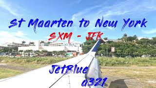 Departing SXM - JFK - JetBlue a321 - St. Maarten - Sint Martin