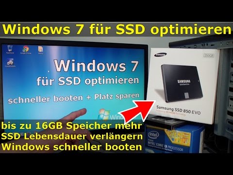 Windows 7 für SSD optimieren und einstellen - Win7 schneller machen und Platz sparen Video