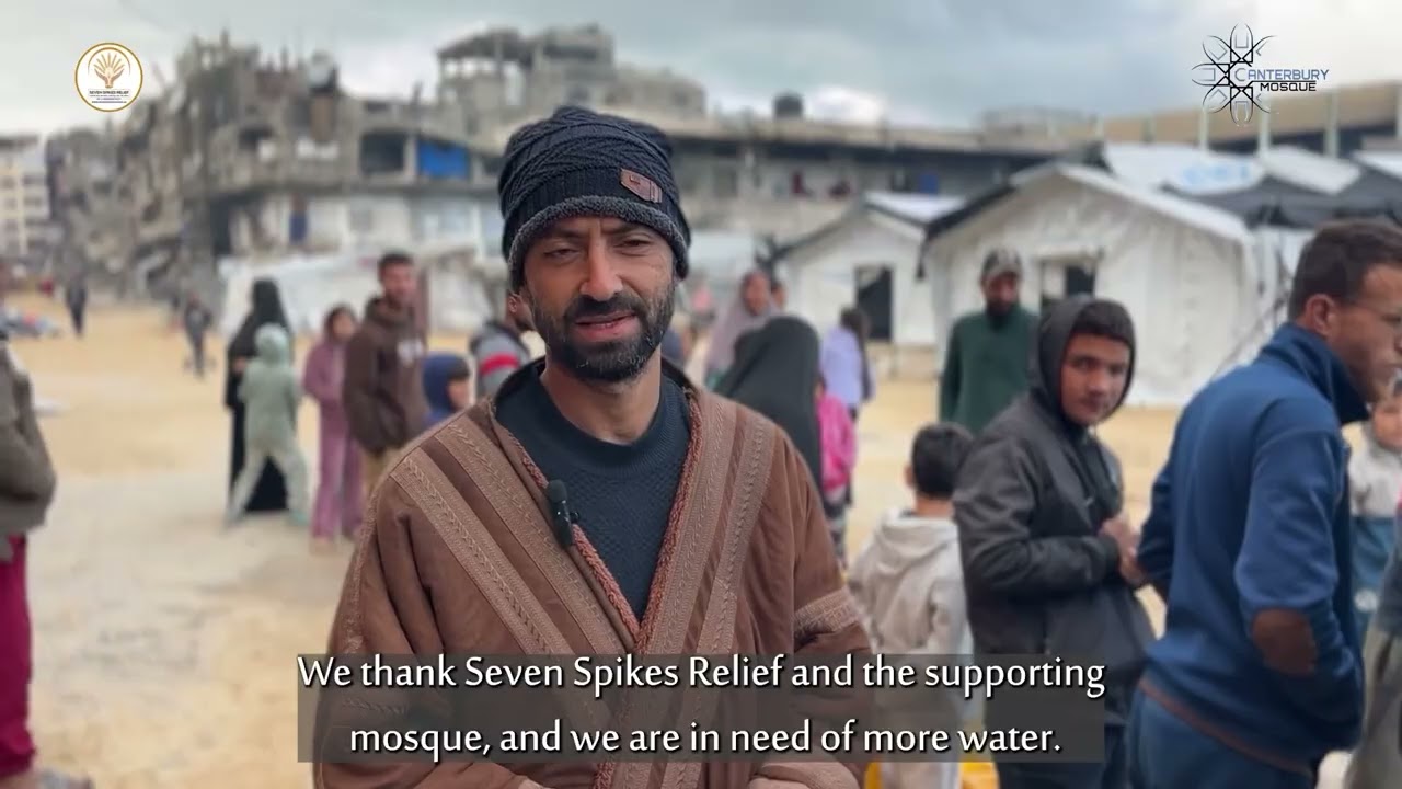 Water Tanks Distribution (232) for the Displaced families in Gaza, Thanks to  Canterbury Mosque
