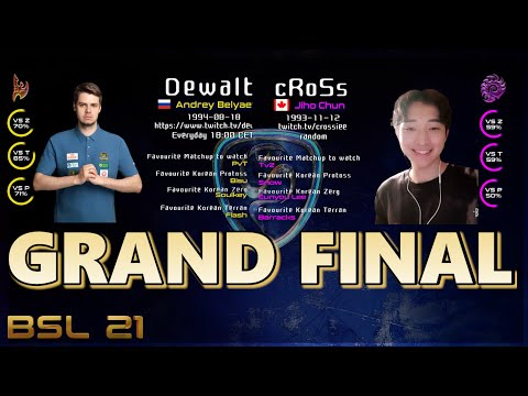 🏆BSL21 Grand Finals - Dewalt vs cRoSs - Protoss vs Zerg - Bo9 - StarCraft BroodWar + interviews