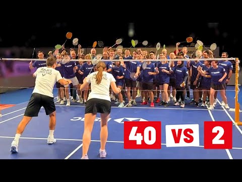 40 vs 2 Badminton Challenge!