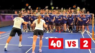 Download lagu 40 vs 2 Badminton Challenge! mp3