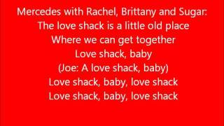 Glee - Love shack - lyrics