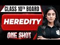HEREDITY in 1 Shot FULL CHAPTER COVERAGE (Theory +PYQs) || Class 10th Boards