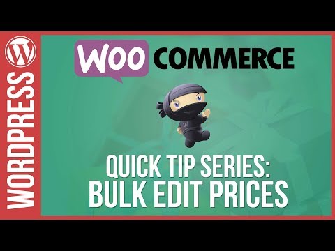 Woocommerce Bulk Edit Update Prices